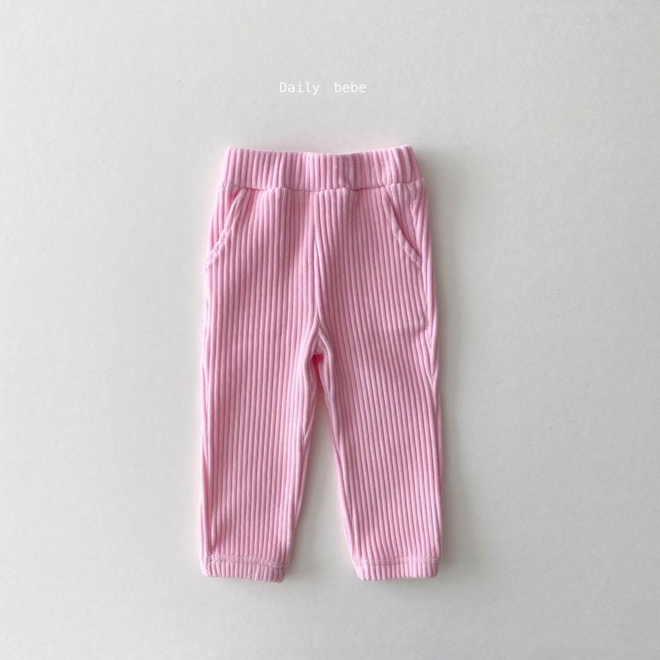 미착용(5호,늦가을)데일리베베 핑크 벨로아 조거팬츠