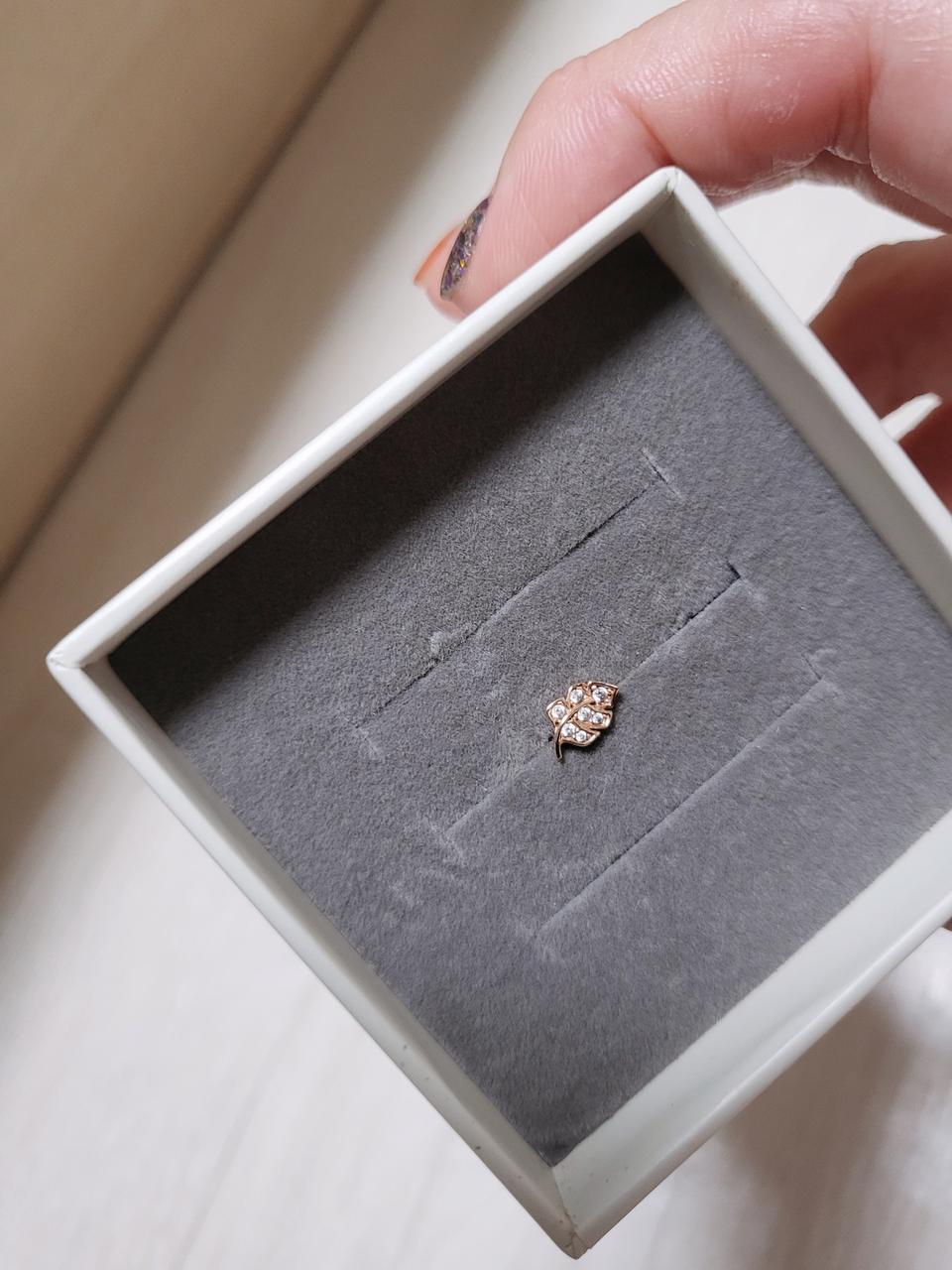 몬스테라 14k 로즈골드 피어싱