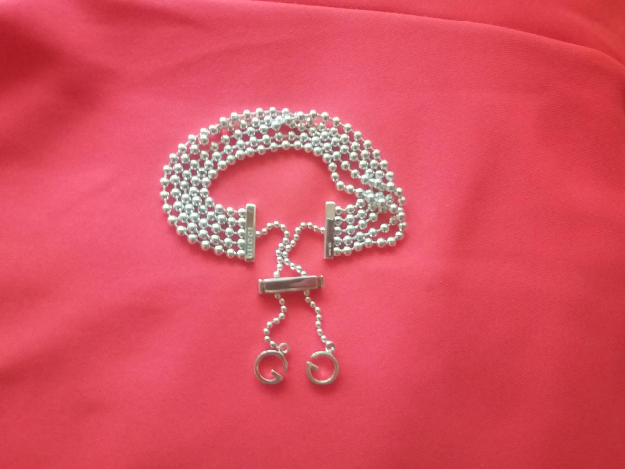 정품-구찌-5연볼-체인팔찌 GUCCI-은제-925-이태리제-여성 구찌명품-신형팔찌-신품