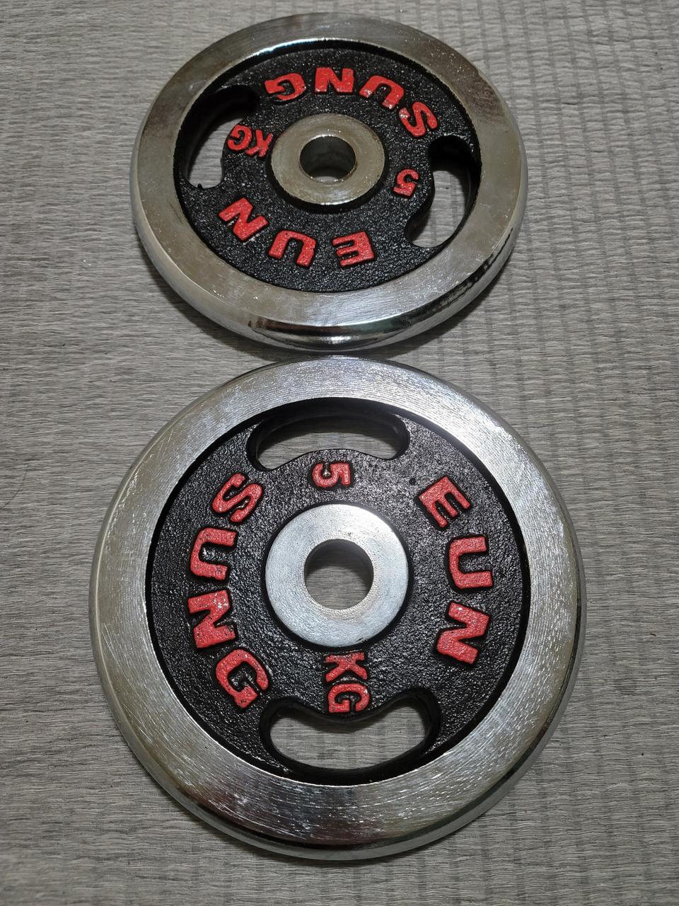 크롬도금경량바벨원판 5kg×2