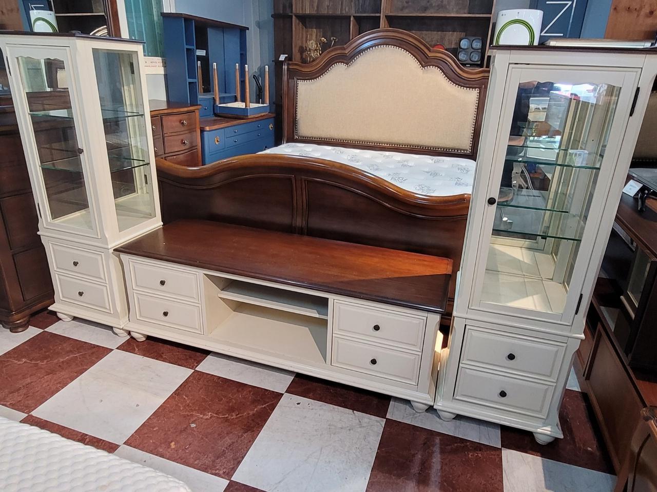 대구중고가구 화이트원목거실장세트