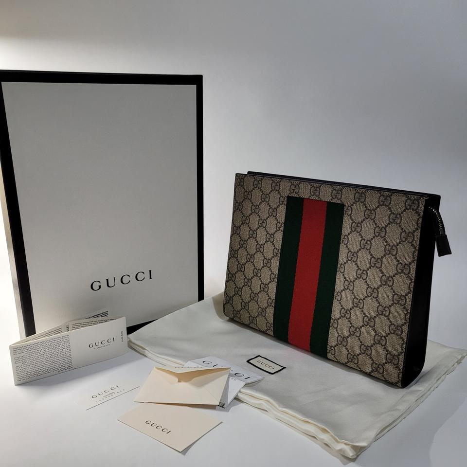 [판매완료] [새상품급] 구찌 GG슈프림 웹삼선 클러치 /루이비통고야드