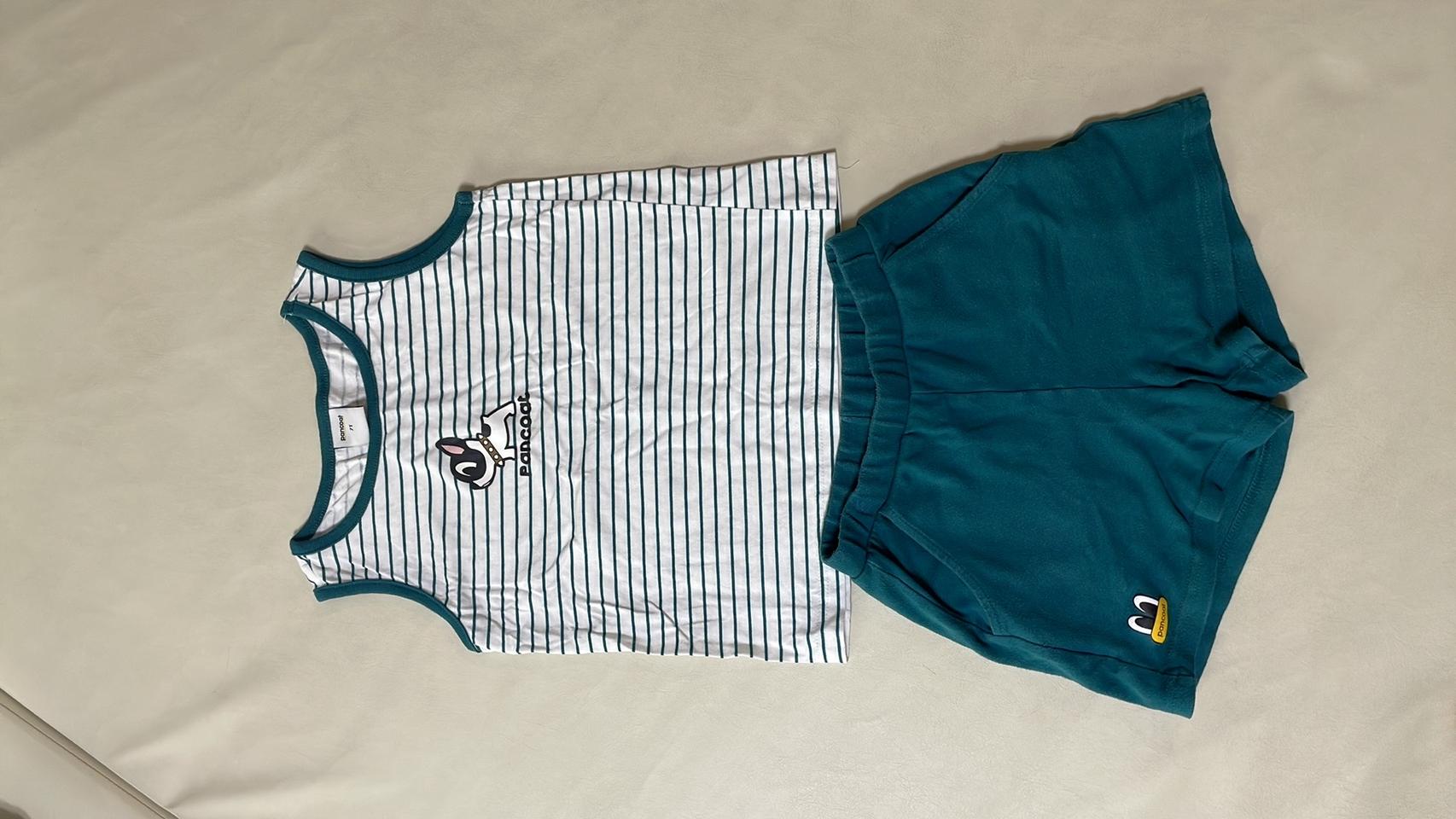 팬콧키즈 민소매반바지셋업 (7T)