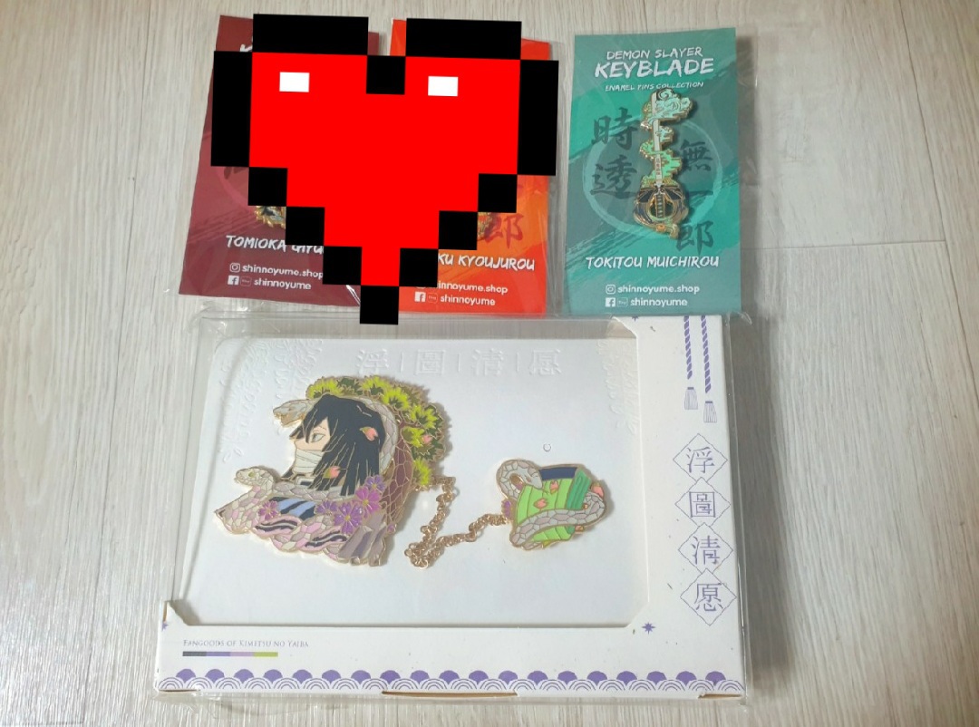 귀멸의 칼날 최저가 인하 뱃지 판매 일륜도 이구로 렌고쿠 비공식 체인