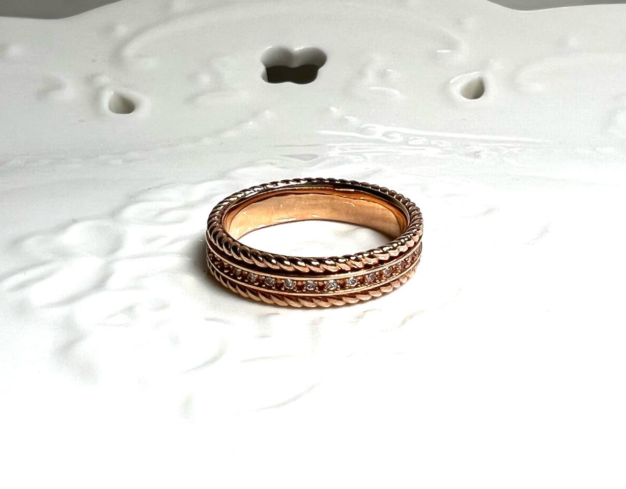 14k 꼬임 로즈 골드 금 반지 링 (목걸이 팔찌 귀걸이 많음)