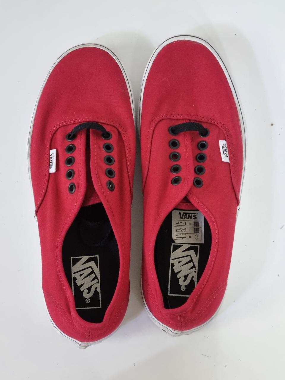 반스 어센틱 레드 스니커즈 260