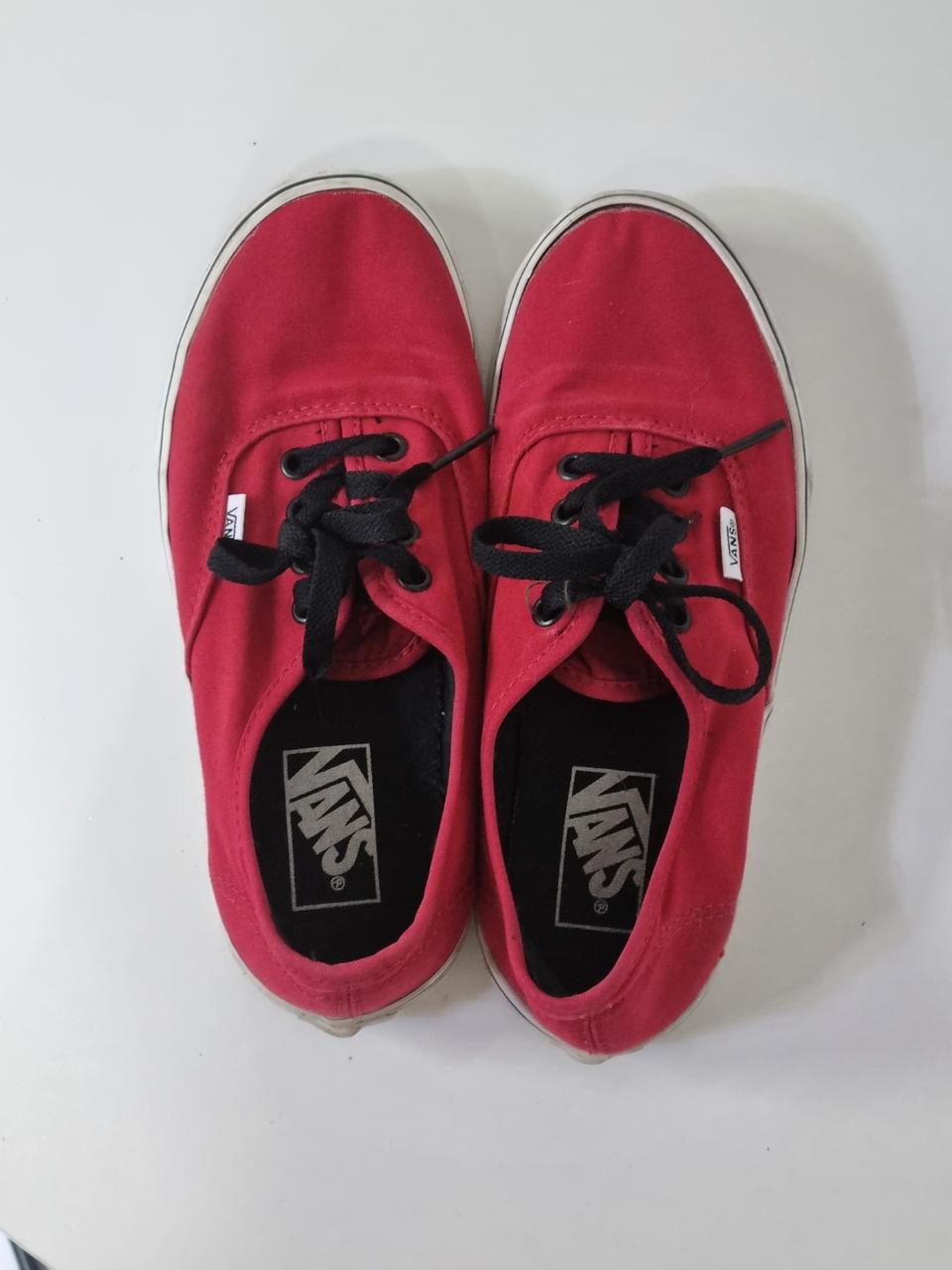 반스 어센틱 레드 스니커즈230