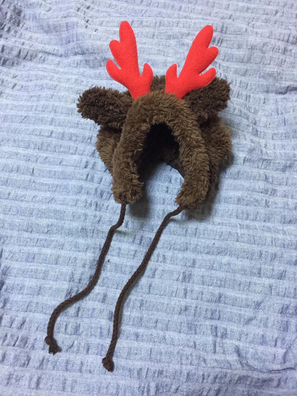 강아지 루돌프 방한모자 (크리스마스 루돌프)