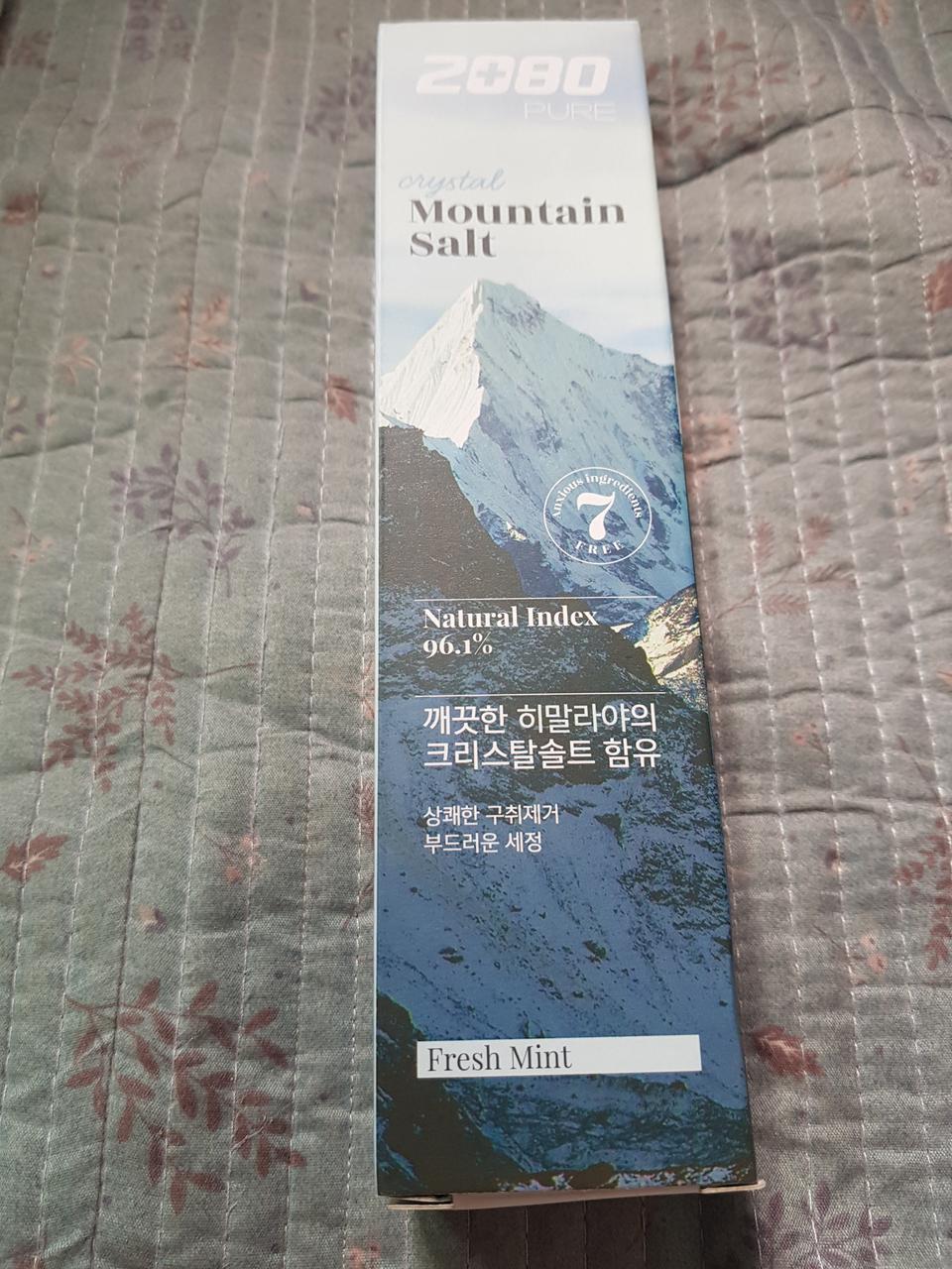 2080퓨어솔트치약 크리스탈민트향3개