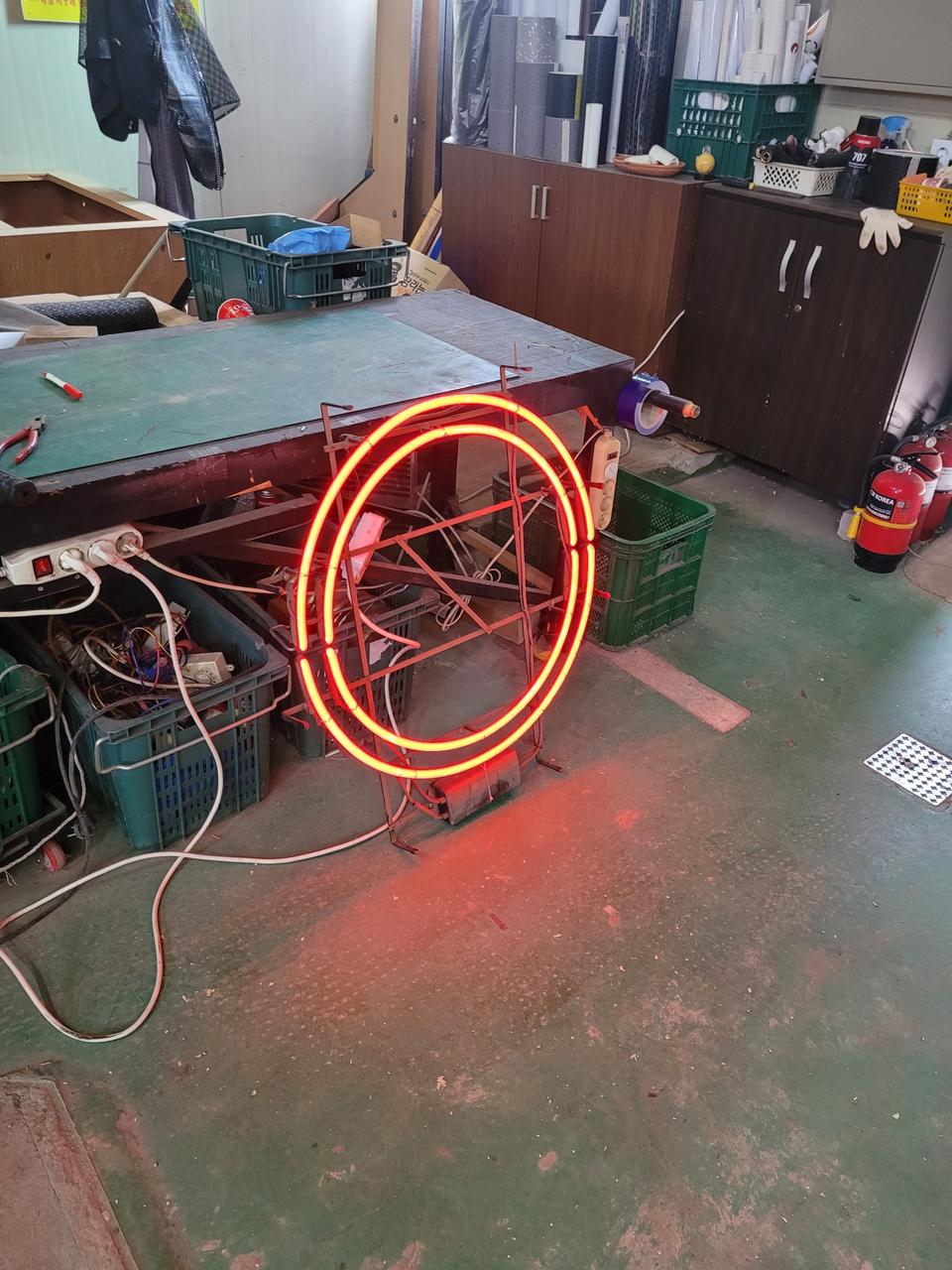 당구장 링 네온사인간판 색상 사진참조