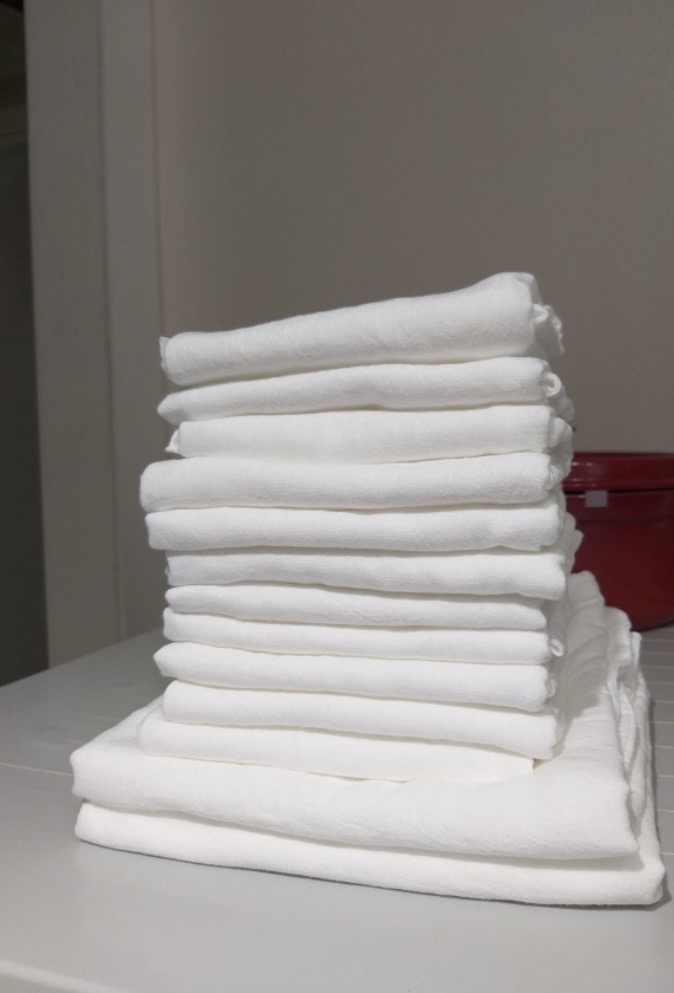 정련된 소창3겹수건 6장