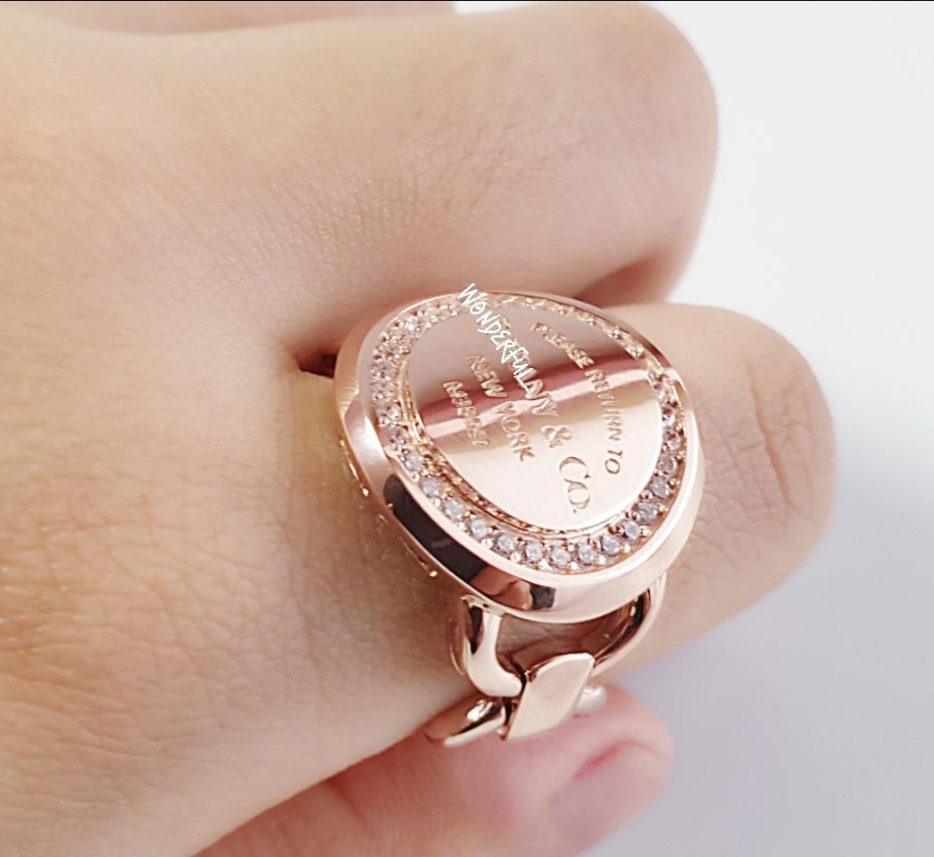 14k 로즈골드 큐빅 반지