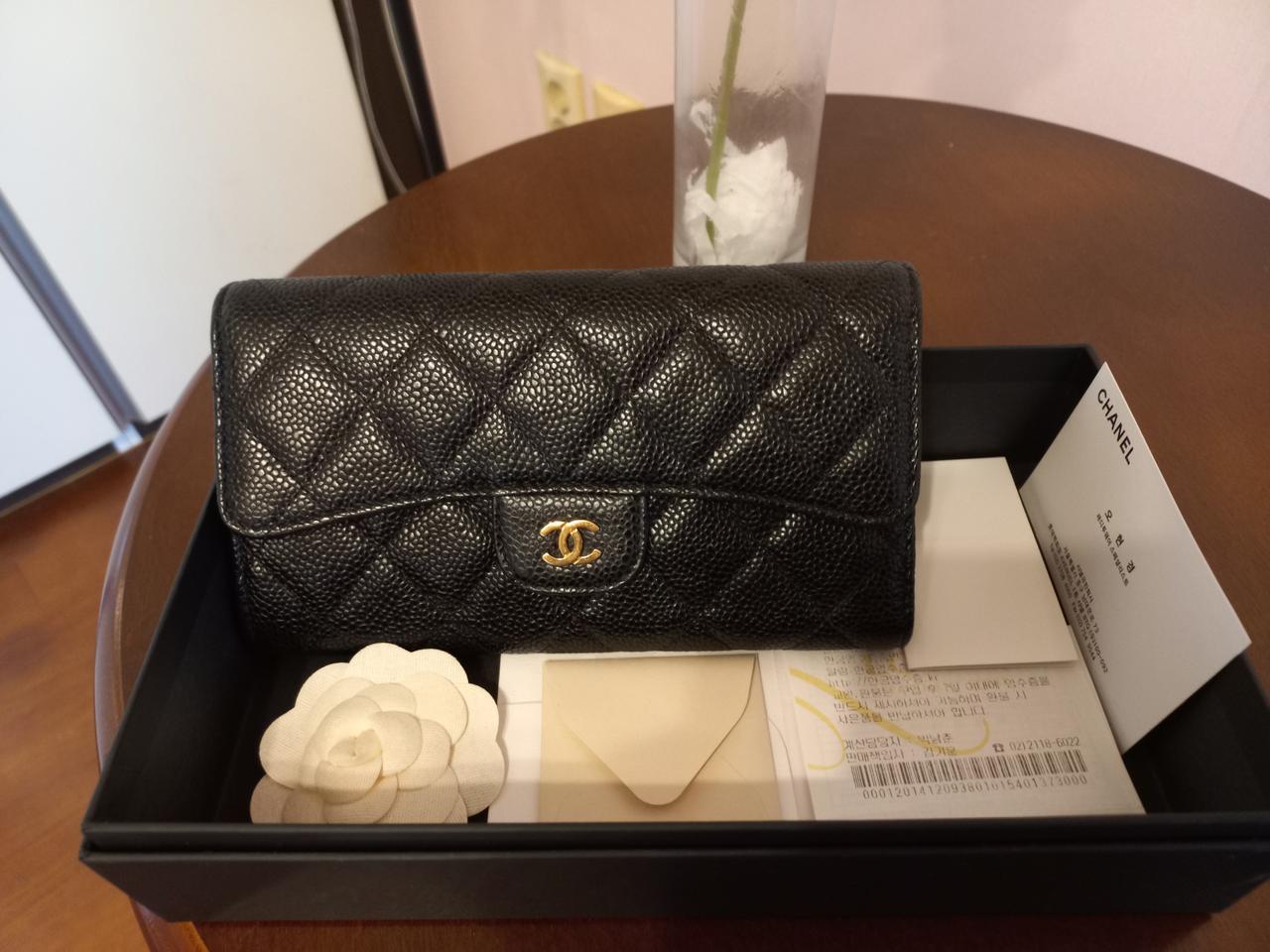 샤넬 캐비어 장지갑