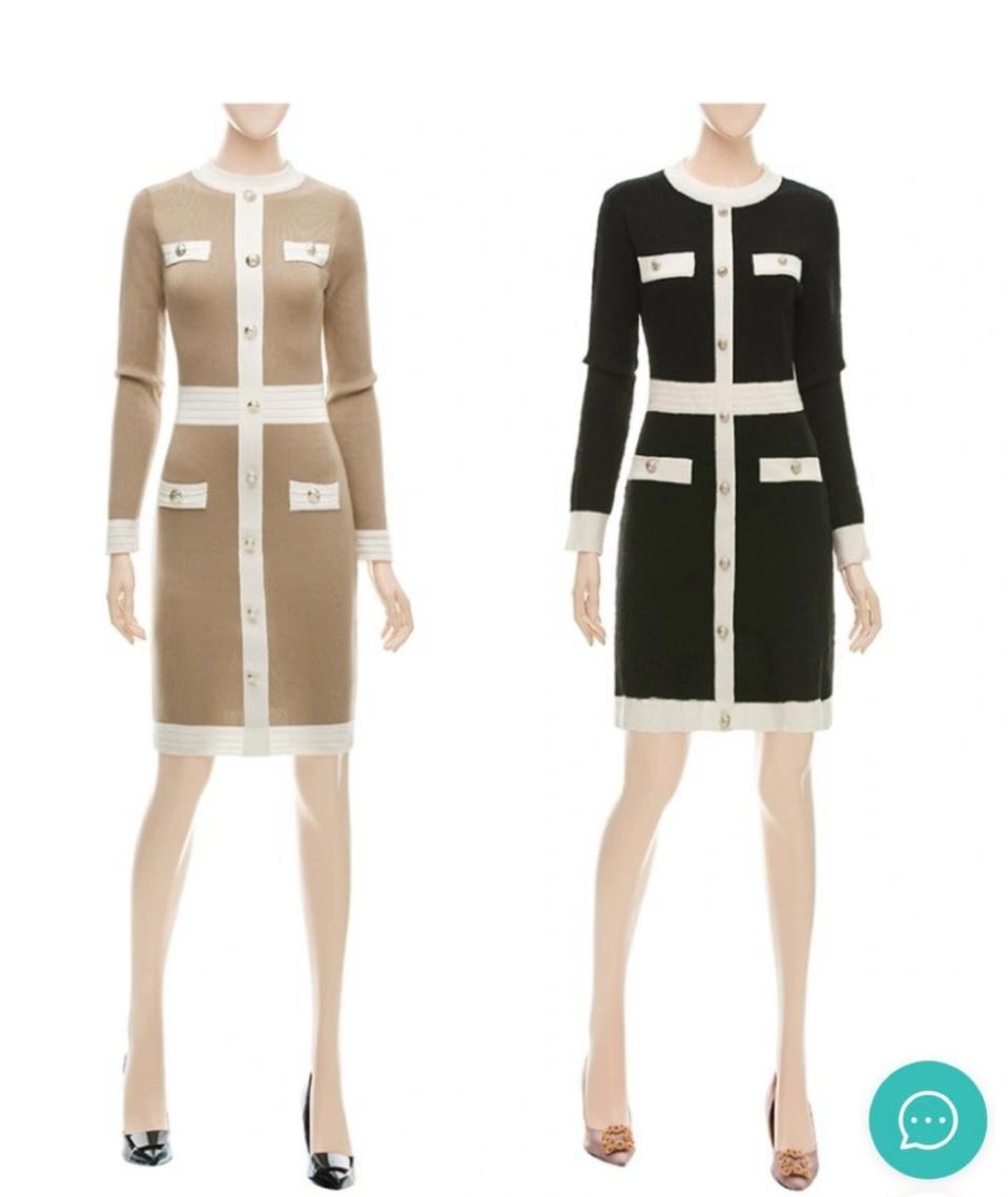 (새옷) 샤넬풍 니트원피스