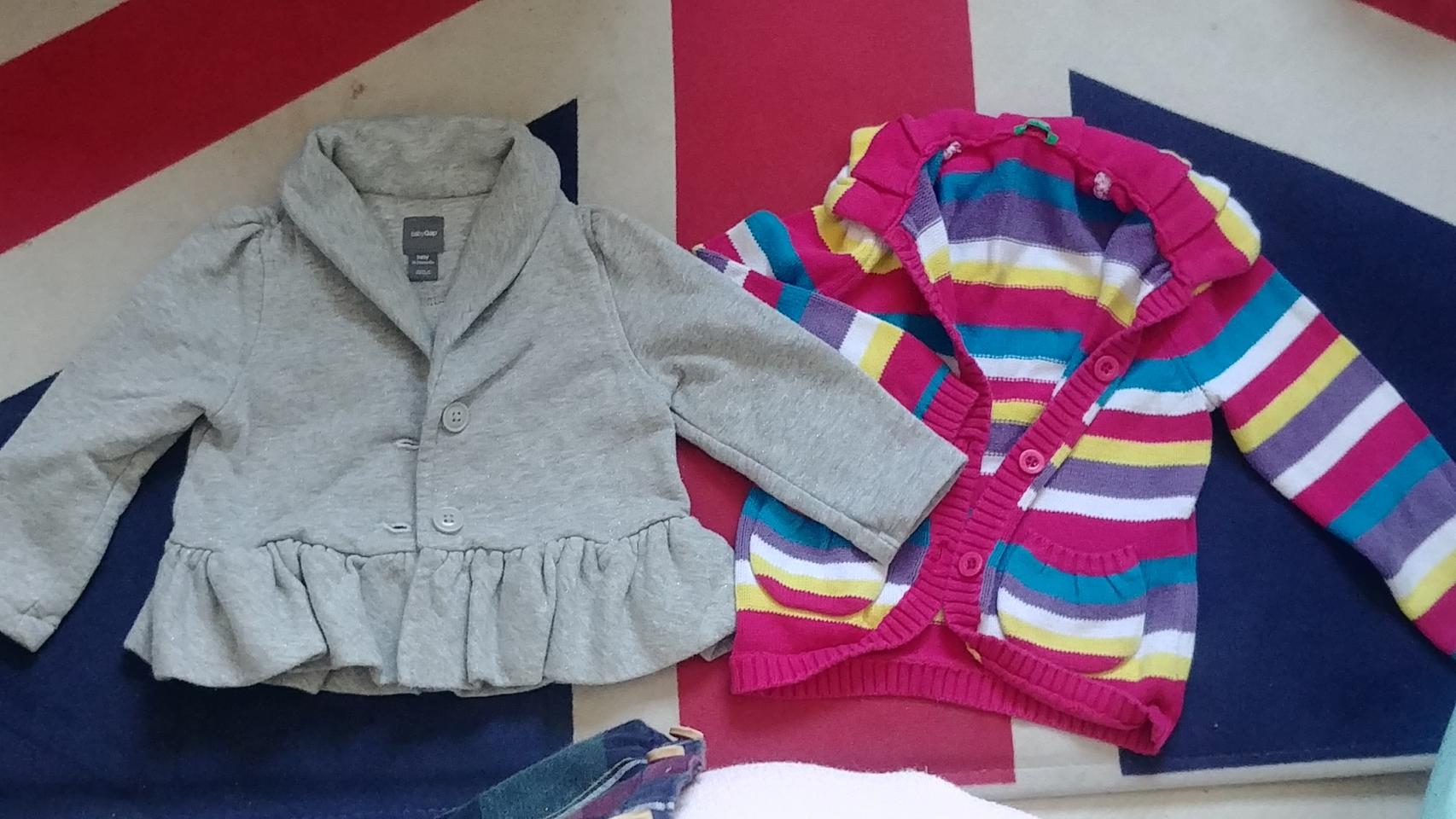 babygap90-100여아두툼외투가디건 2벌일괄