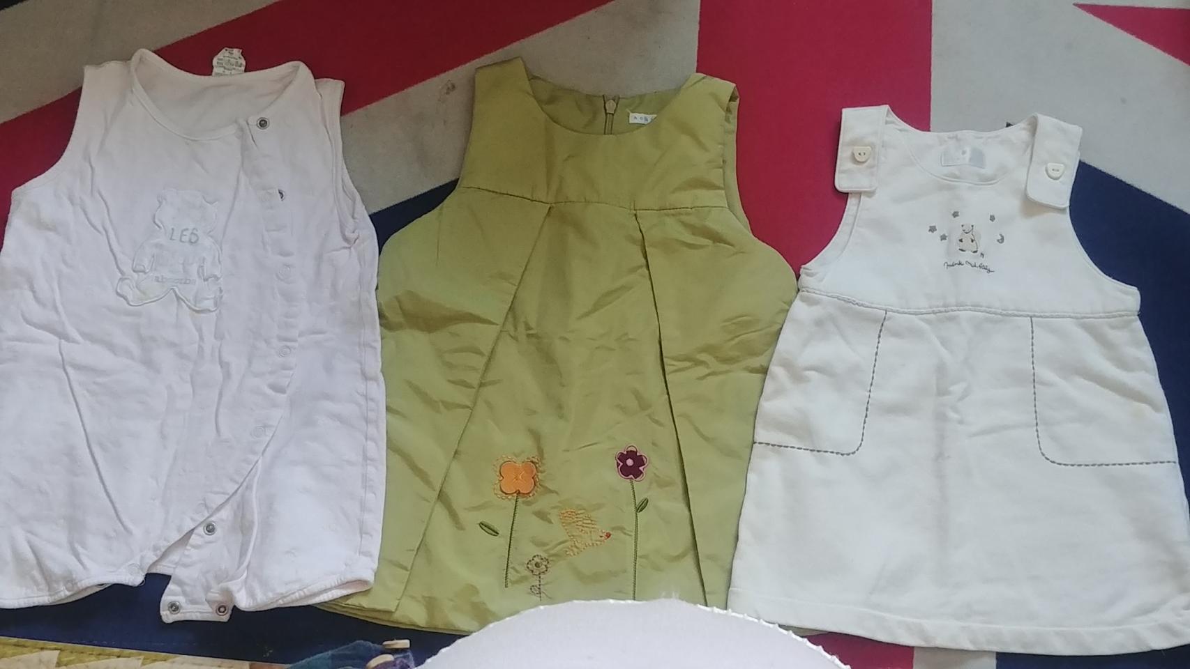 85-100여아 수면조끼 패딩치마 3벌일괄