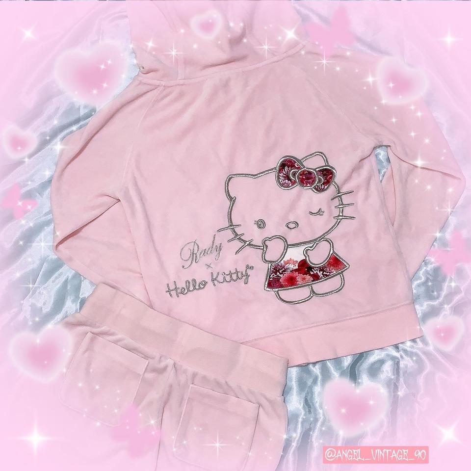 키티 상하의 세트 벨벳