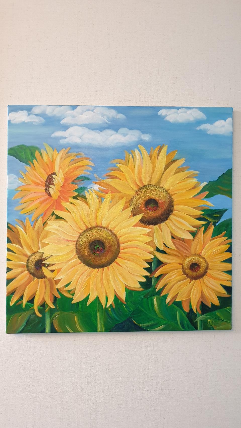 해바라기 / 유화