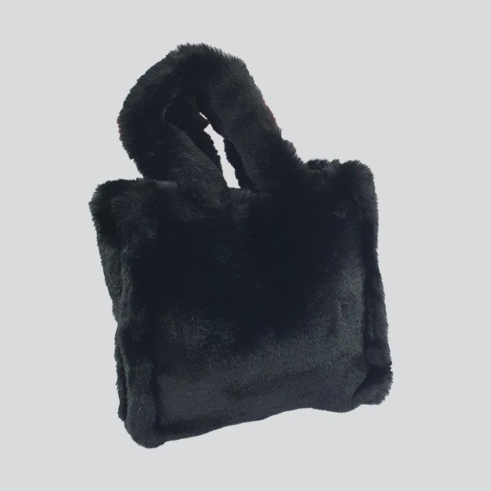 페이크 퍼 토트백