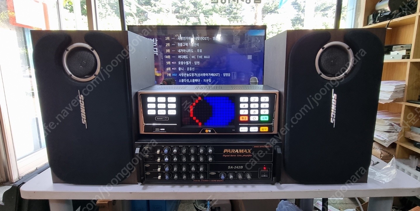 최신형 블루투스 선반식노래방기계