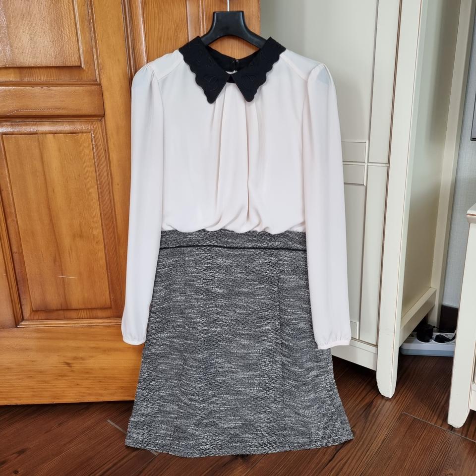 SOUP 카라 트위드 원피스