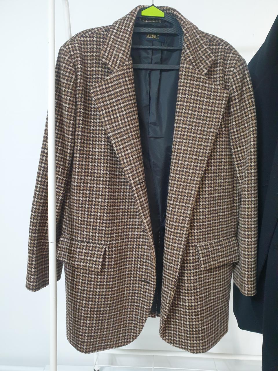 여성 겨울 체크자켓