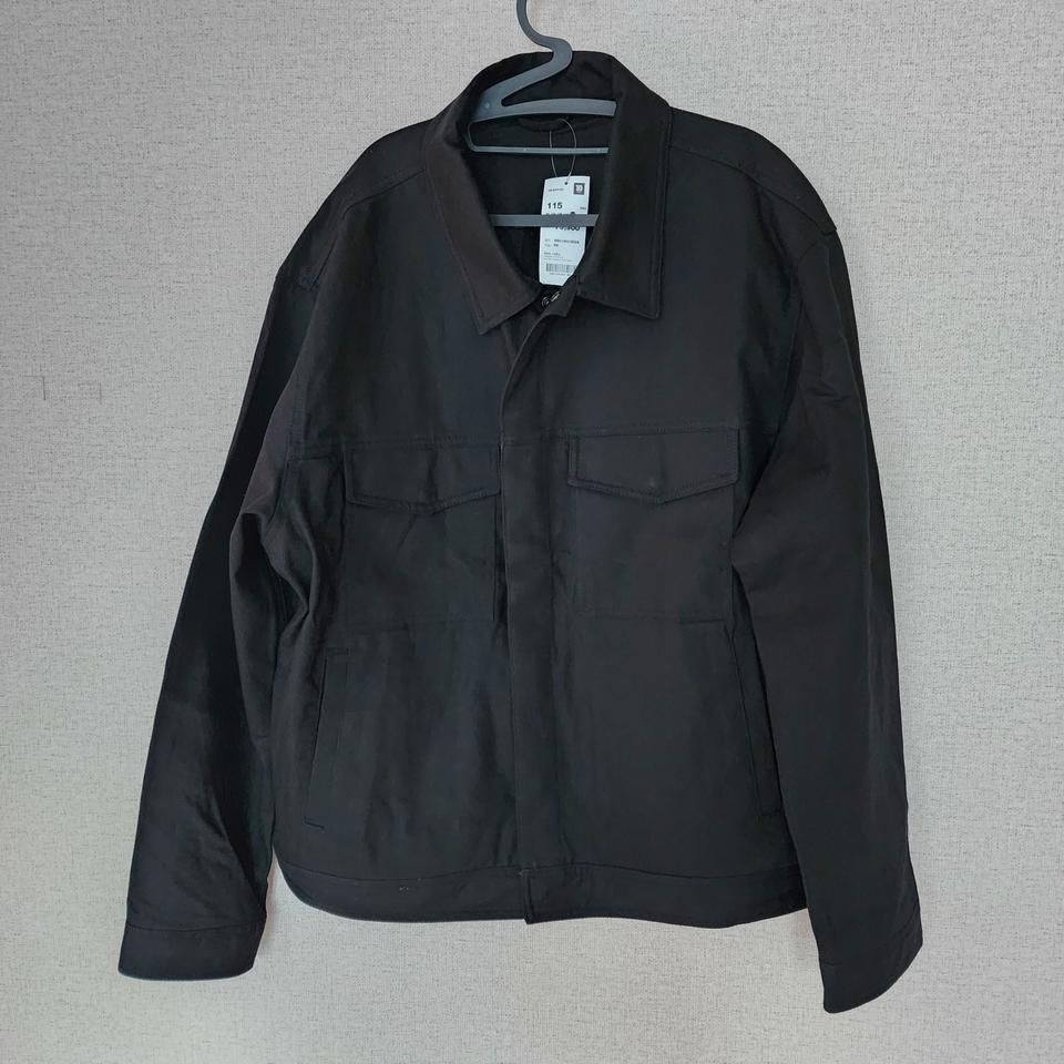 새상품.남자 봄.가을 면 점퍼(115.블랙)