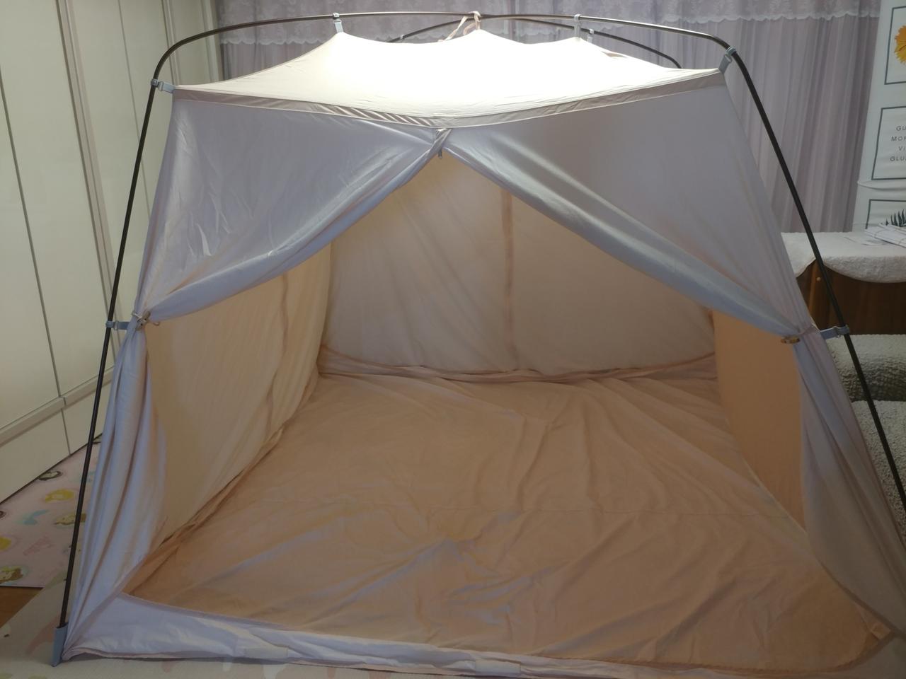  바이맘 패밀리 난방텐트 바닥형 살구(캠핑이너텐트, 키즈텐트, 놀이텐트)