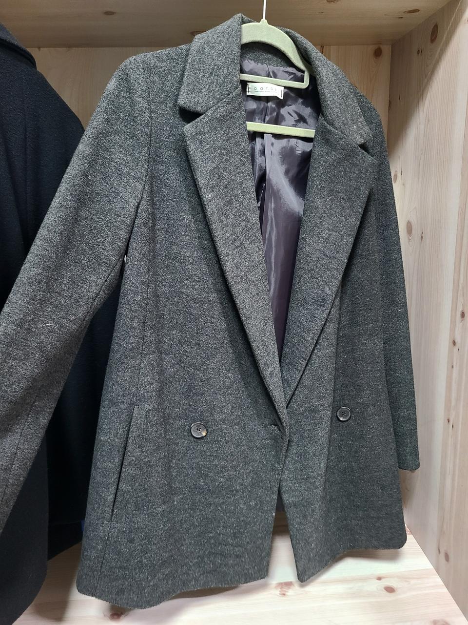그레이 차콜 하프코트 반코트