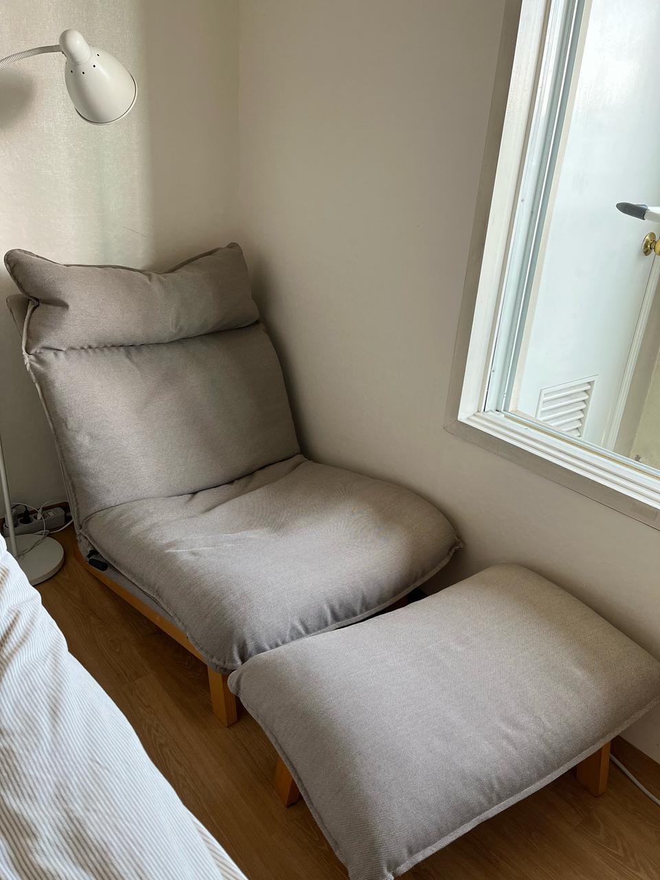 무인양품 무지 MUJI 리클라이너 오토만 1인용 쇼파