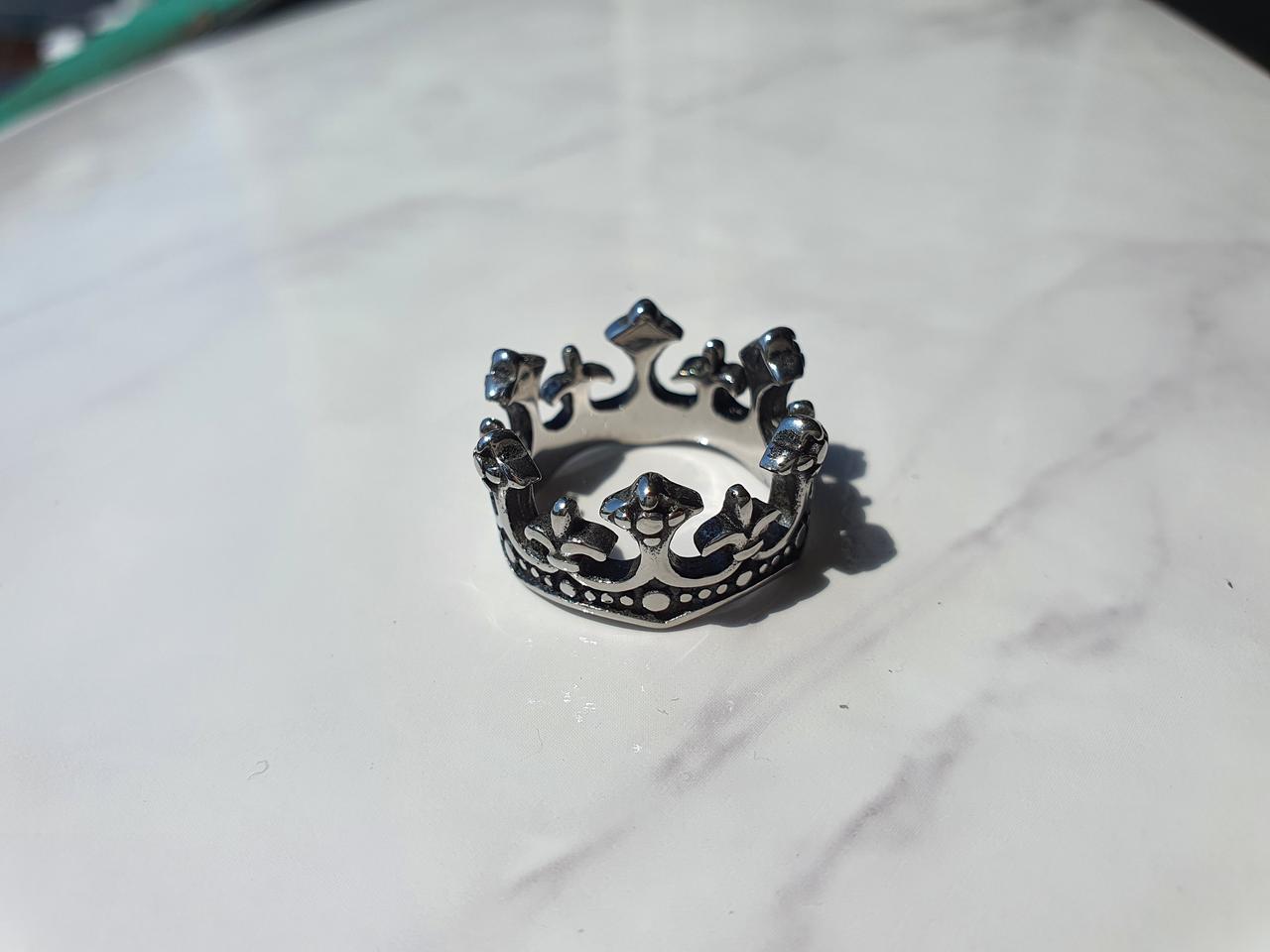 써지컬 스틸 빅사이즈 남자 크라운 반지