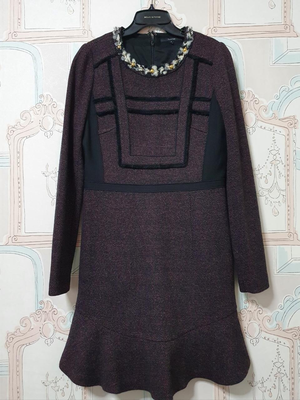 (새상품) 티렌(Thyren) 와인색 원피스 (66)