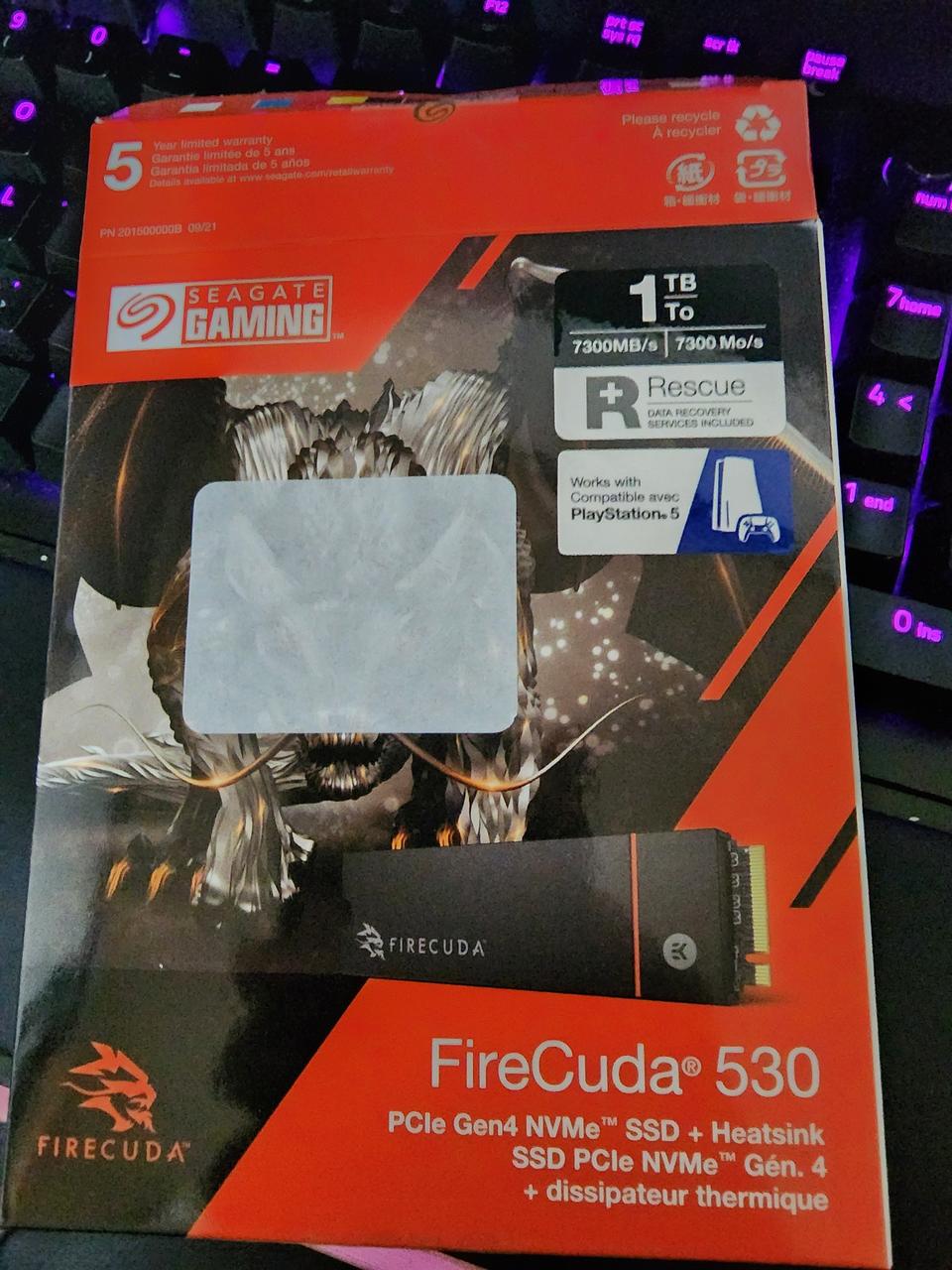 씨게이트 FireCuda 530 히트싱크 M.2 NVMe SSD 1TB
