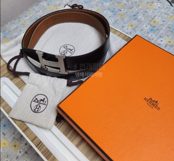 ★당일발송★ 2022SS 에르메스 H실버스틸 블랙/오렌지 90