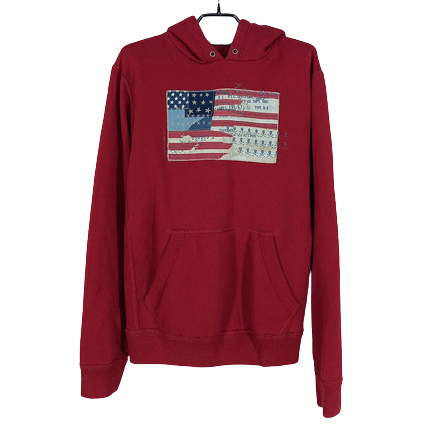 폴로진컴퍼니 여성 국기패치 기모후드티 레드S (HU9128)