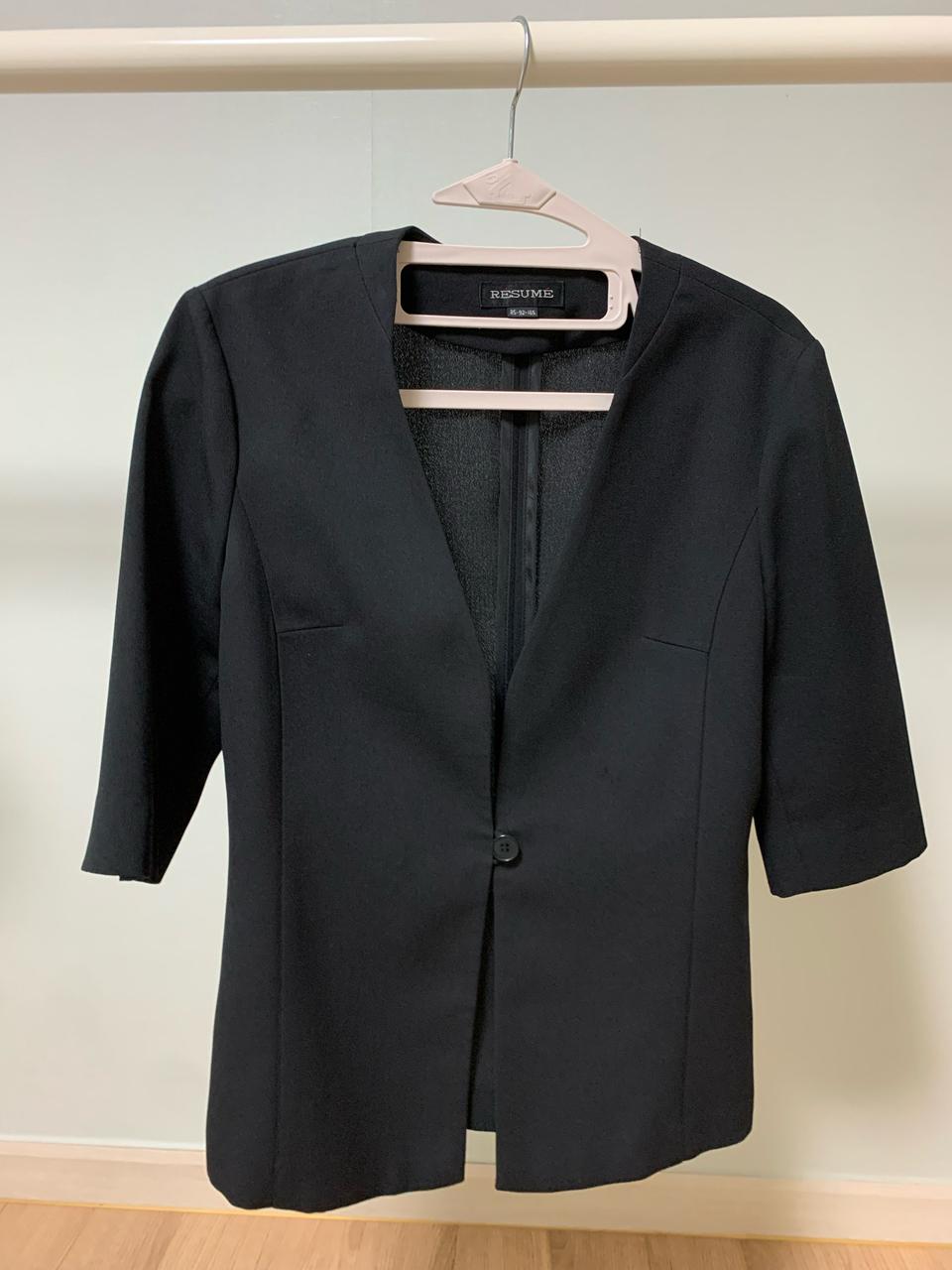 7부 블랙 여름자켓