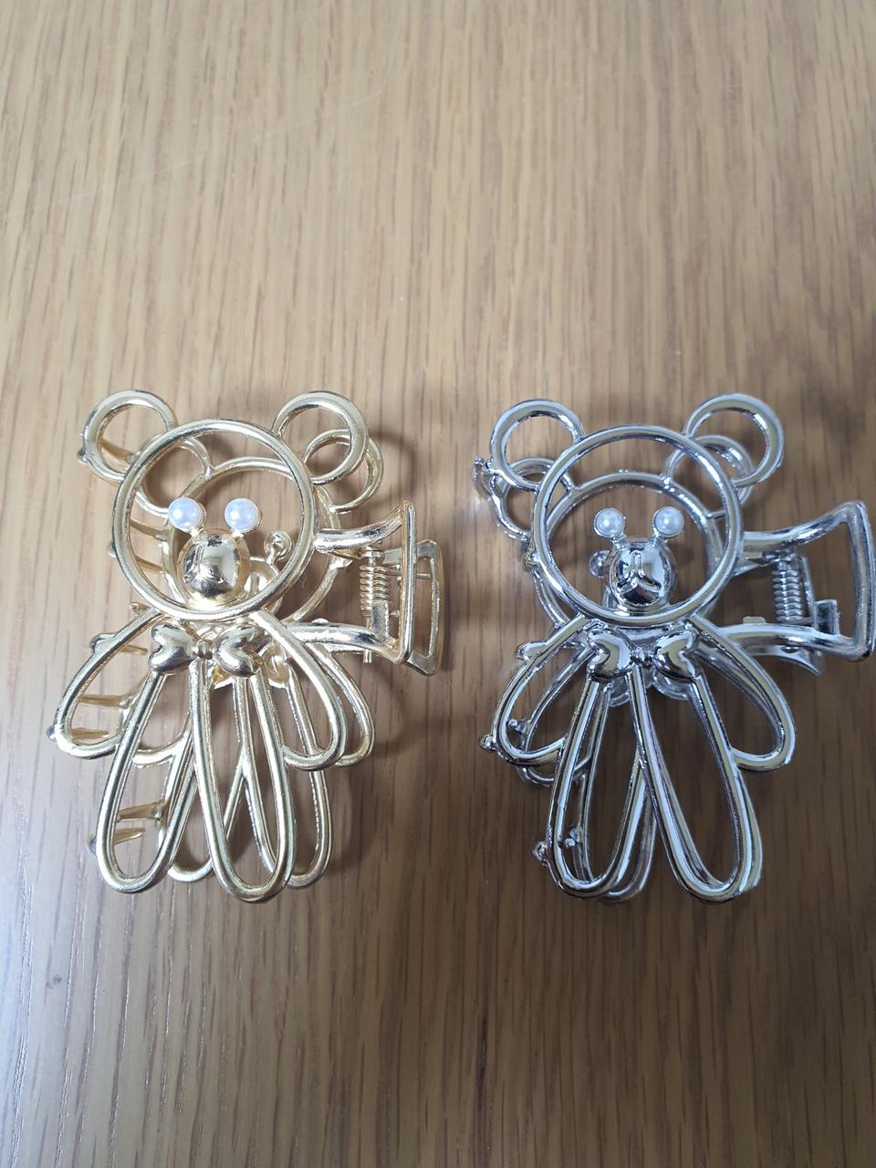 <새상품> 곰돌이 메탈 집게핀