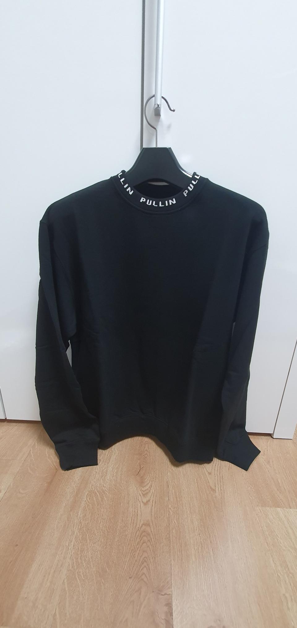 (새상품)맨투맨 풀인 블랙 남녀공용