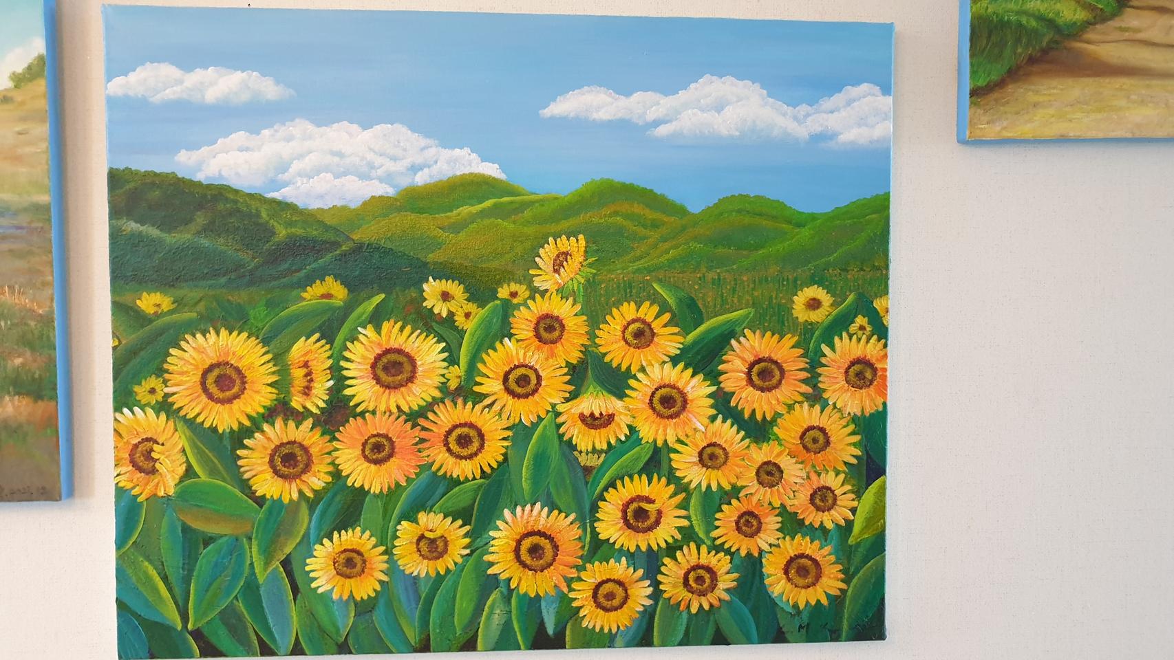해바라기풍경화