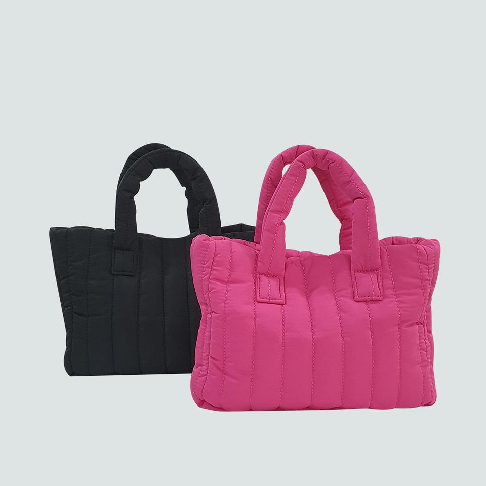 패딩 미니 토트백