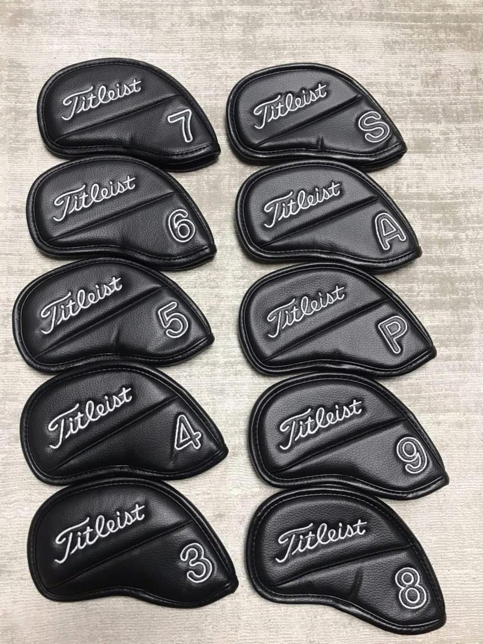 타이틀리스트 아이언커버 줄무늬 블랙