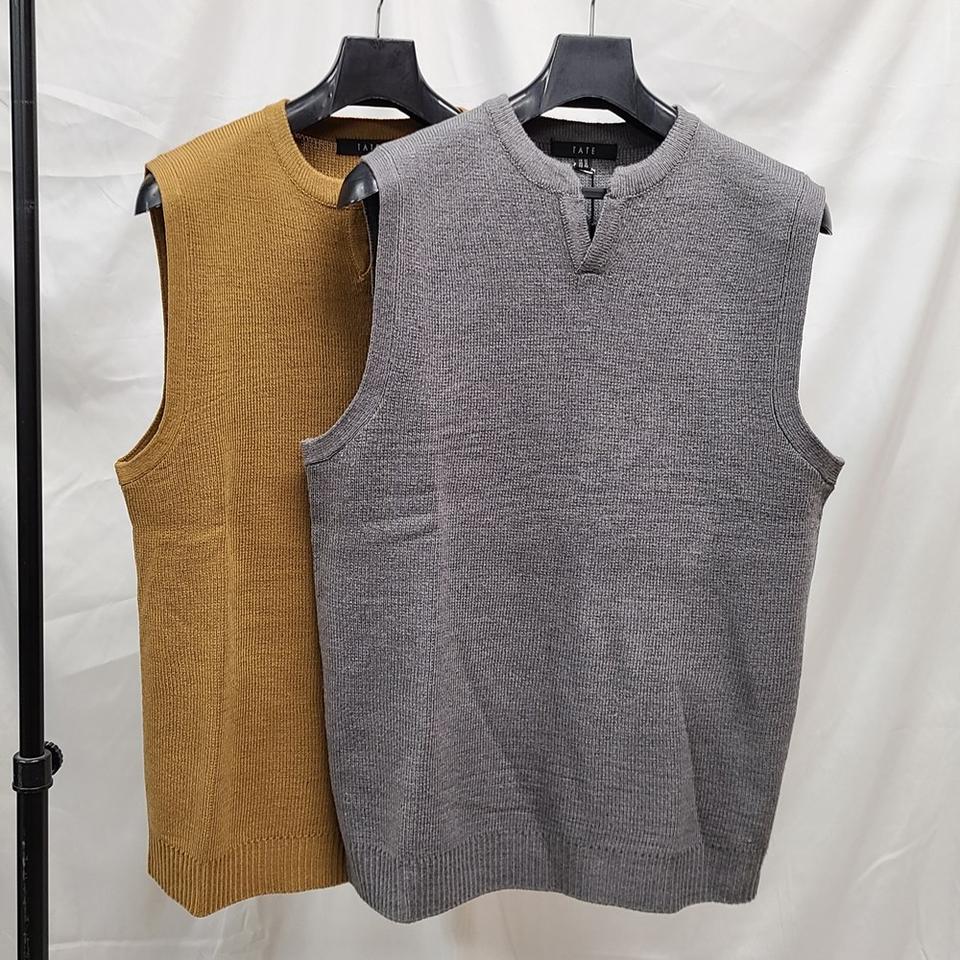새상품 TATE 남자 노치넥 니트 베스트 5컬러