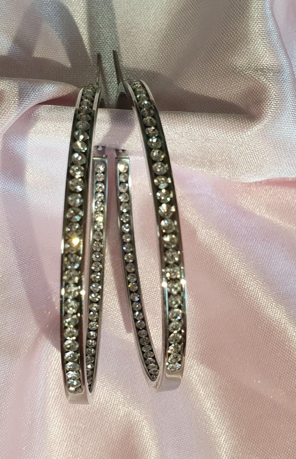 큐빅 링 귀걸이