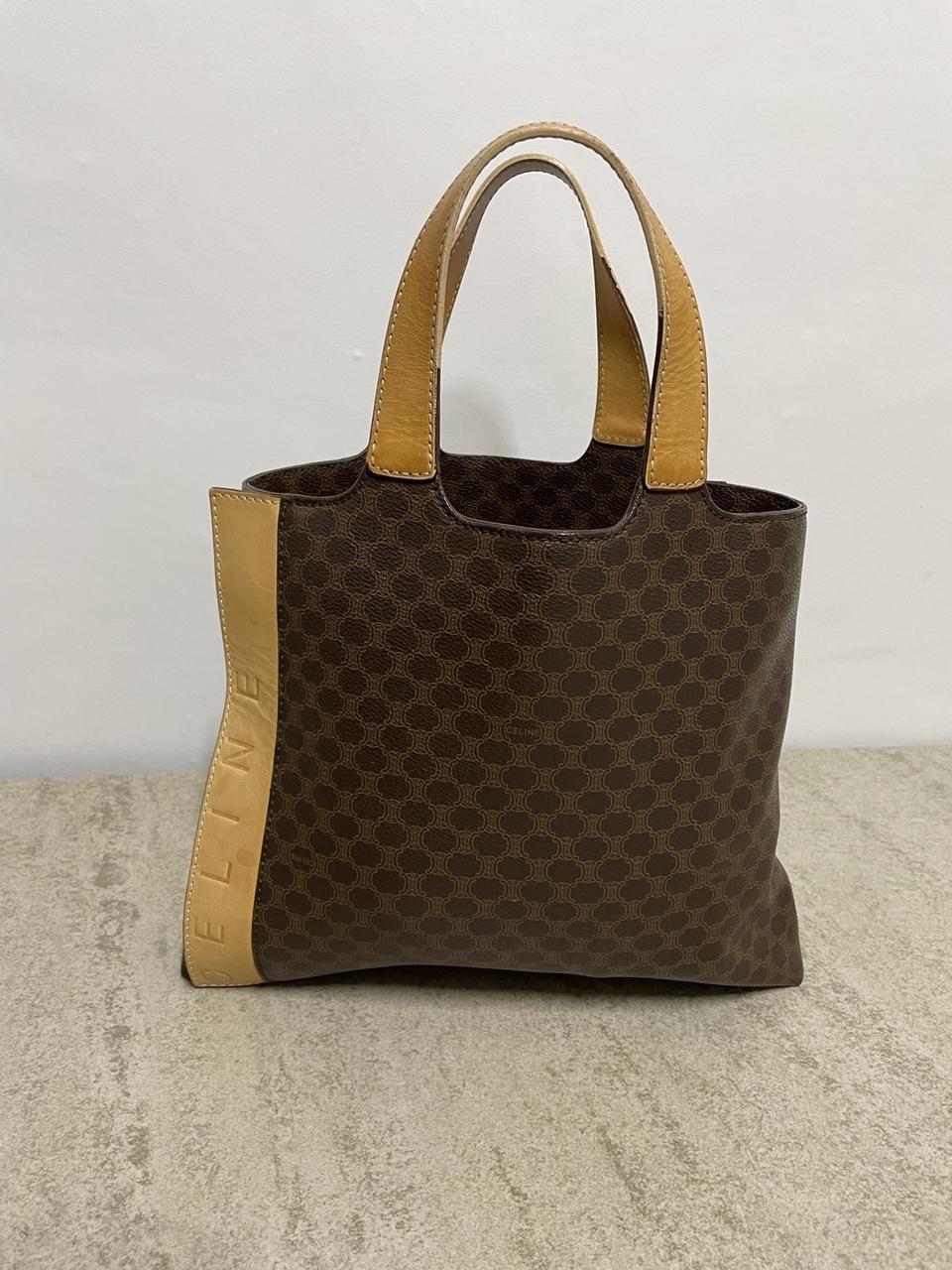 정품 셀린느 마카담 CELINE 로고포인트 토트백