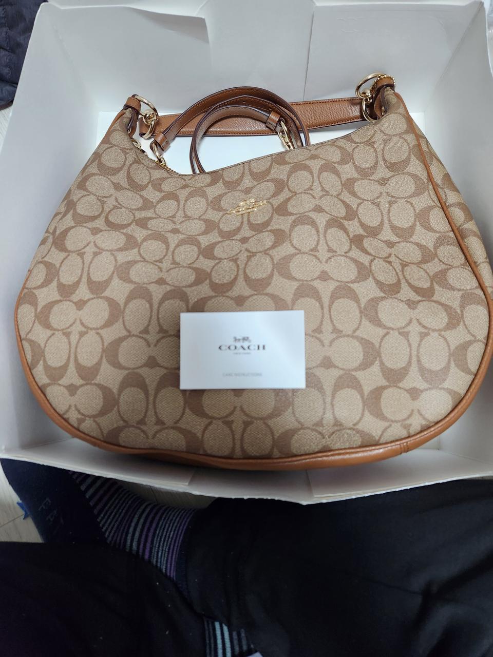 코치 정품 시그니처라인호보백