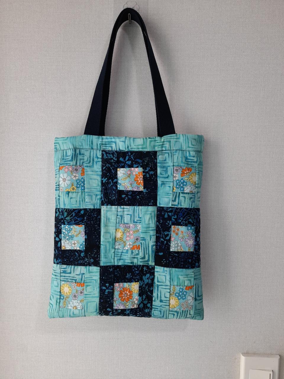 머쉰퀼트  사각패치 가방