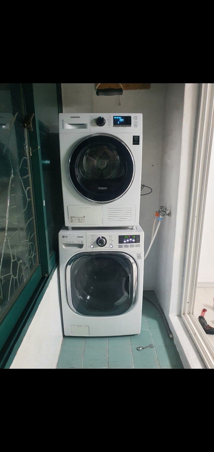 엘지 건조기+드럼세탁기 직렬셋트!! (전국배송~@