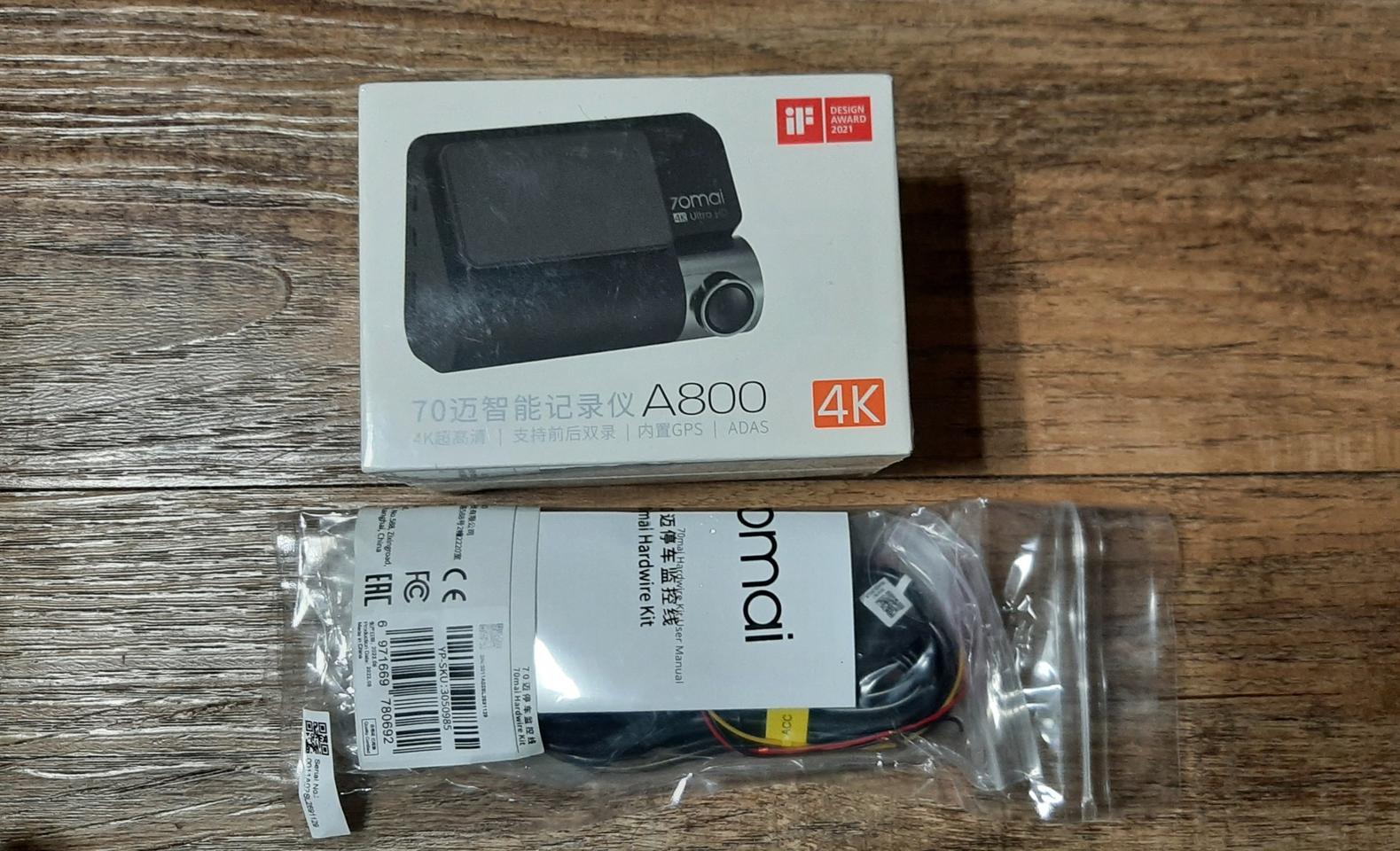 샤오미 4k 블랙박스 a800 + 상시주차케이블