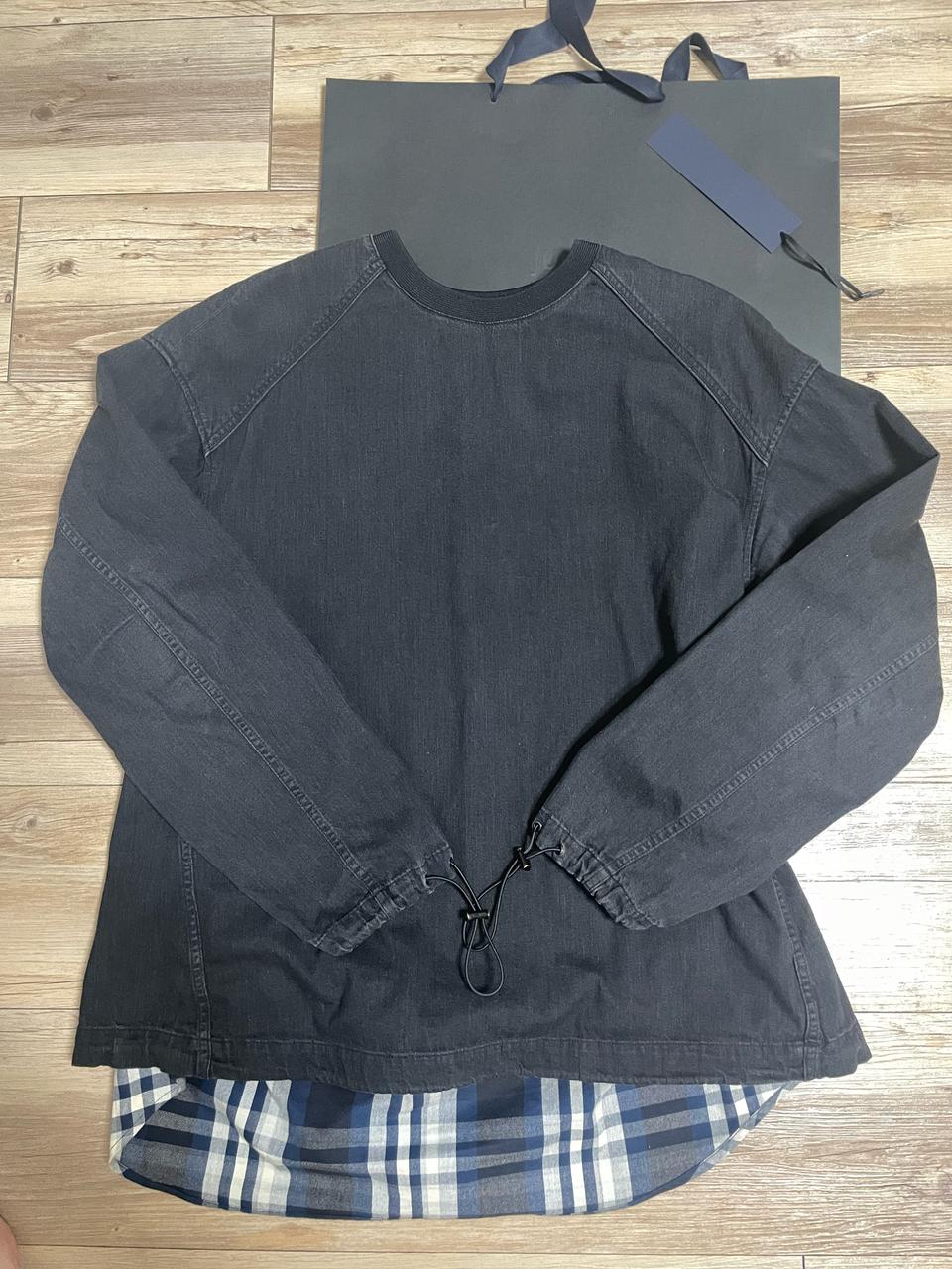 19fw 준지 데님 레터링 레이어드 맨투맨 급처합니다