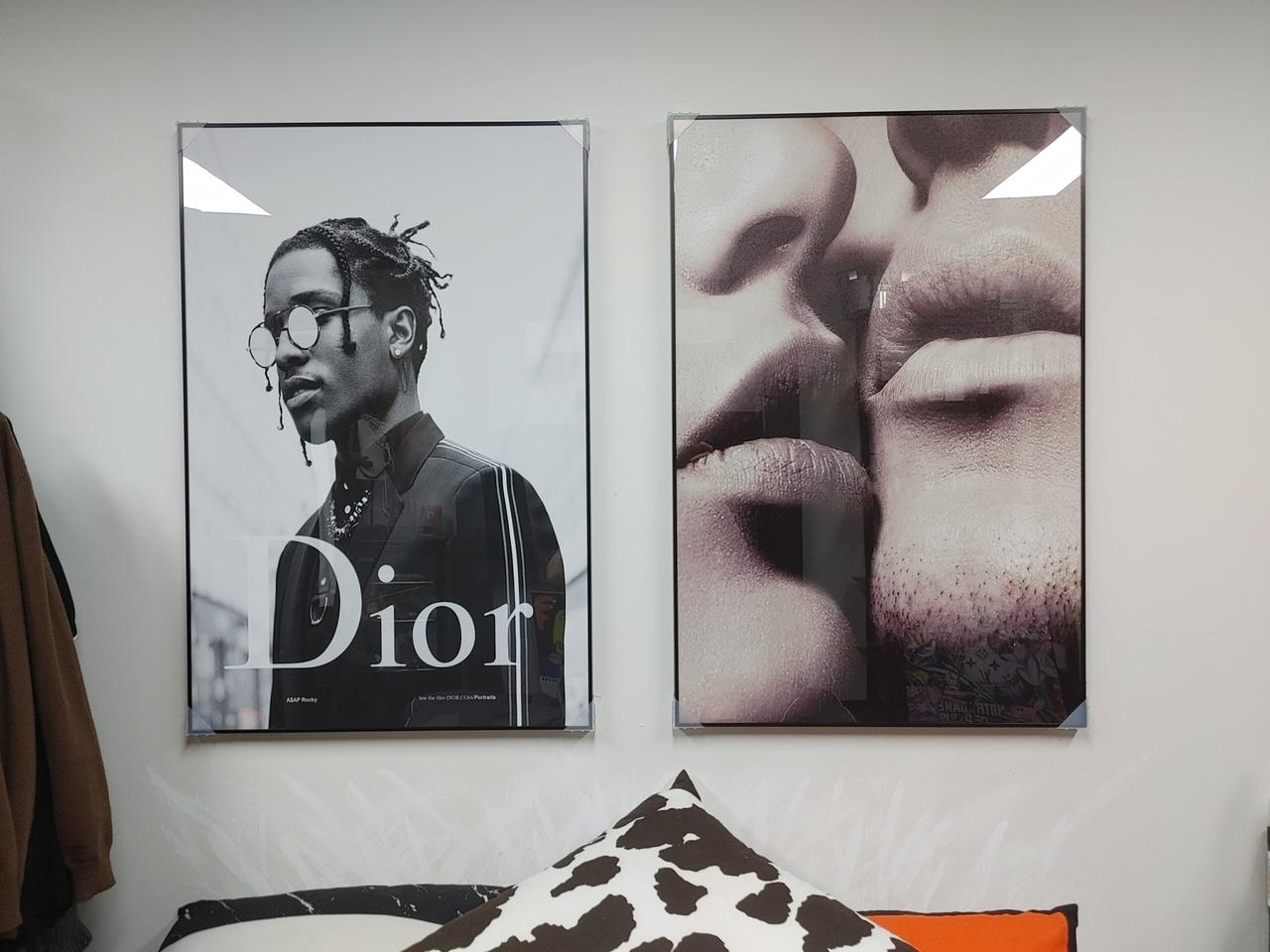 디올 풍 뮤지션 가수 연인 초대형 그림 액자 대형 인테리어 소품 팜